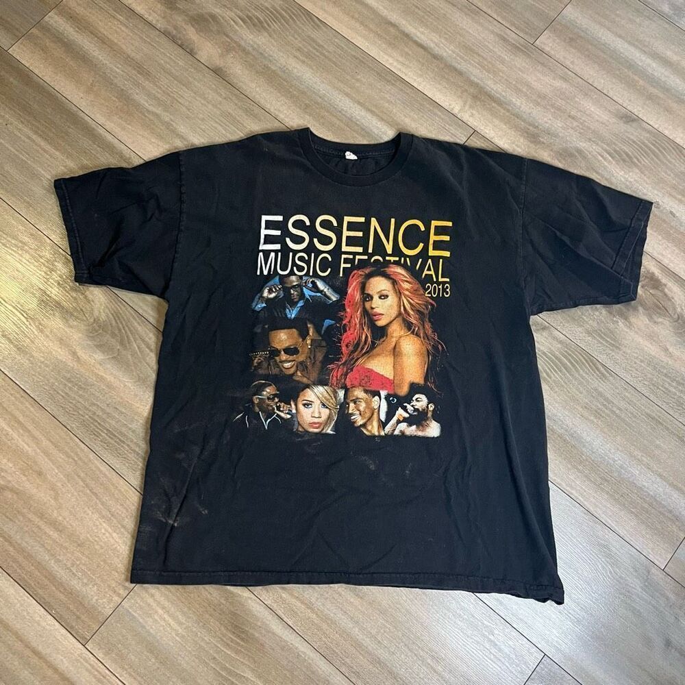 Essence Music Festival Black Graphic Shirt Men Large Bin O-40